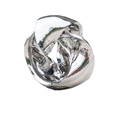 China Green Abstract Creative Garden Landscape Art Trend Europe Stainless Steel Circular Square Sculpture for sale