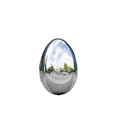 China Creative stainless steel egg yard park Europe ellipse sculpture, green landscape, horticulture, commercial plaza for sale