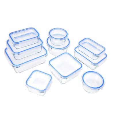 China Freshness Preservation Meal Prep Container Glass Food Storage Containers With Airtight Lids for sale