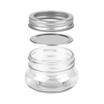 China Custom Wholesale Cheap Viable Mini 150ml 4oz Logo Clear Glass Mason Jar for sale