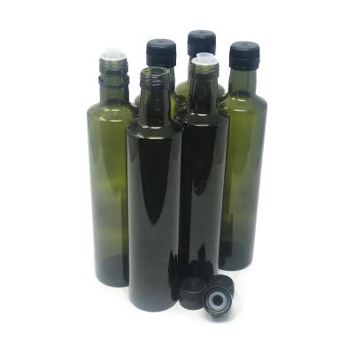 China Wholesale 250ml 500ml Square Green Freshness Preservation Blank Round Olive Oil Glass Bottles And Brown for sale