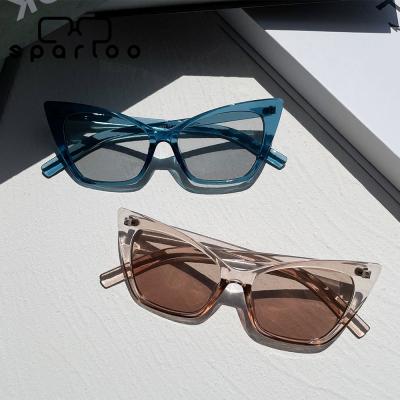 China Fashion Sparloo Sunglasses 10064 Free Sample Dark Color Woman Sun Glasses Cat Eye Sunglasses Brand Your Logo 2021 for sale