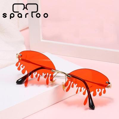 China 2020 New Arrival Sparloo Party Drop Sunglasses Fashion Rimless Lens Color Bulk Funky 1679 Sunglasses for sale