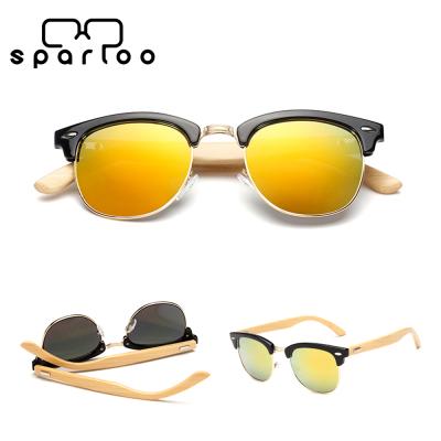 China Fashion Sparloo Sunglasses 1790 Custom Made Bamboo Frame Women Half Frame Sunglasses for sale