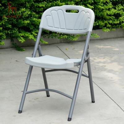 China Wholesale Modern Outdoor Garden Picnic White Gray Portable Plastic Folding Chairs For Events Parties for sale