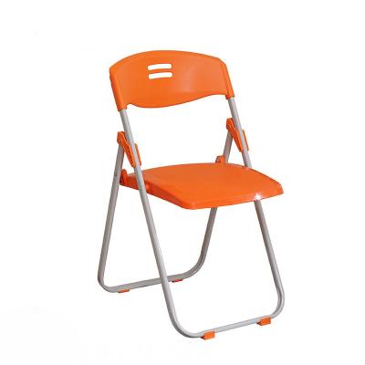 China Hot Selling Cheap Outdoor Orange HDPE Comfortable Folding Plastic Patio Chairs For Cafe Wedding Events Office for sale