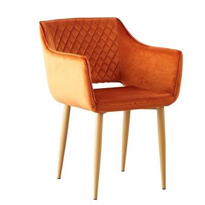 China Fabric Dining Chair Modern Upholstered Dining Chair Wholesale Furniture Velvet Fabric Dining Chair With Armrests for sale