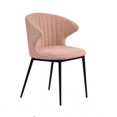 China Fabric Dining Chair Wholesale Modern Fabric Dining Chair With Black Powder Coated Legs For Room Restaurant for sale