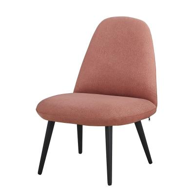 China Soft Luxury Modern Living Room Upholstery Lounger Leisure Fabric Pink Leather Accent Chair for sale