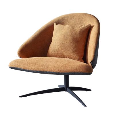 China Custom Designer Single Round Fabric Living Room Chair Chair Iron Art New Cute Living Room Leisure Chair for sale