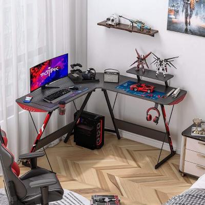 China (Size)Adjustable Home Office Gaming Computer Corner Desk L Shaped PC Writing Gamer Table for sale