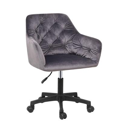 China (Size) High Quality Adjustable Home Swivel Gray Velvet Computer Chair Ergonomic Office Executive Office Work Chair for sale