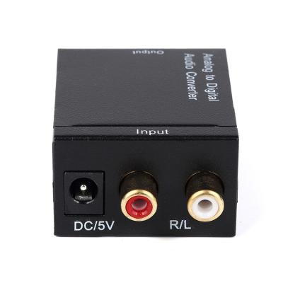 China Rca 3.5mm coaxial fiber optic digital to analog audio converter digital to analog audio adapter 51X41X26MM for sale