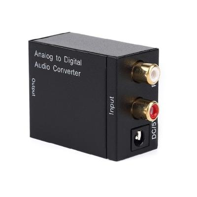 China R/L Analog To Digital Toslink Adapter Optical Audio Converter 51X41X26MM for sale