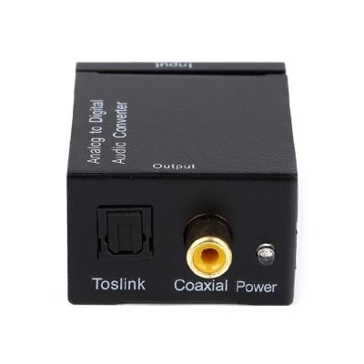 China Toslink Audio Signal To R/L Coaxial Analog Digital To Analog Rca Audio Converter 51X41X26MM for sale