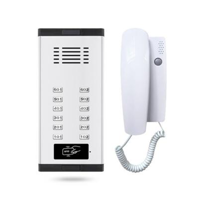 China Metal door audio phone to set apartment support multi password and rifd unlock for sale