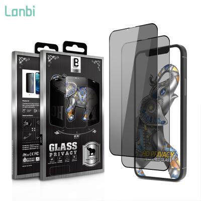 China Lanbi Anti Peep High Quality 9H Tempered Glass For iPhone 12 For iPhone 13 Pro Max Anti Spy Privacy Screen Protector for sale