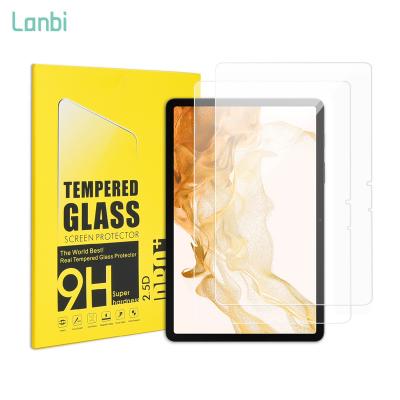 China High Quality 9H Hardness Bubble Tempered Glass Screen Shockproof Protector For Samsung Galaxy Tab S8+ 10.5 Clear Glass Protector for sale