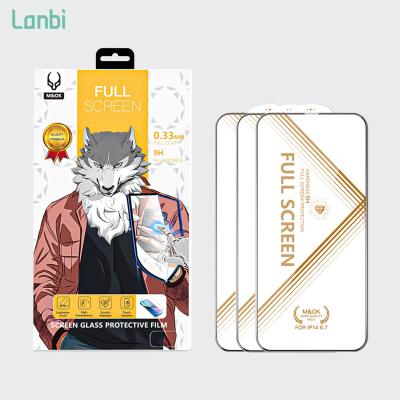 China FOR iPhone 13 Pro Wolf King Diamond Glass For iPhone 14 Max Phone Explosion Proof Tempered Protective Glass Screen Protector for sale