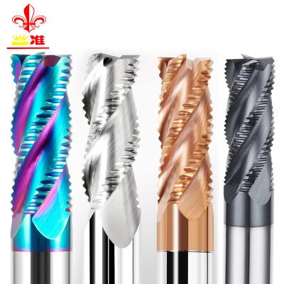 China Alloy Steel Tungsten HRC45/50 Roughing Cutter Corn Milling Cutter Carbide Corrugated Roughing End Mill for sale