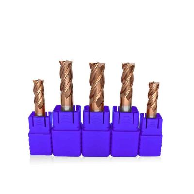 China High Hardness Material After Heat Treatment Milling Cutter HRC 65 Flat End Mills Carbide Custom High Quality Non-Standard 2/4/6 Flute Metal End Mills Metal Cutter for sale