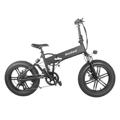 China Folding Bike 45Km Mankeel Ebike Wide Range Electric Bicycles Folding Bike 1000W Fat Tire High Quality Pedal Electric Snow Adult Electric Bicycles for sale