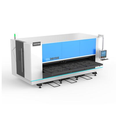 China Laser CUTTING Environmental Friendly Full Coverage Fiber Laser Cutting Machine 1530G 3000W For CS SS Metal Processing for sale