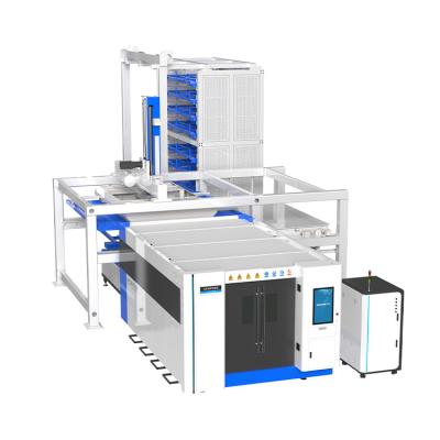 China Automatic laser CUT senfeng cnc metal cutting fiber laser cutting production line for sale