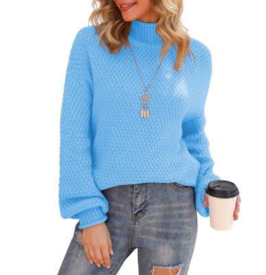 China Anti-Shrink Pattern Women Hand Knit Women Customized Wholesale Women's Clothing Turtle Neck Sew Sweaters for sale