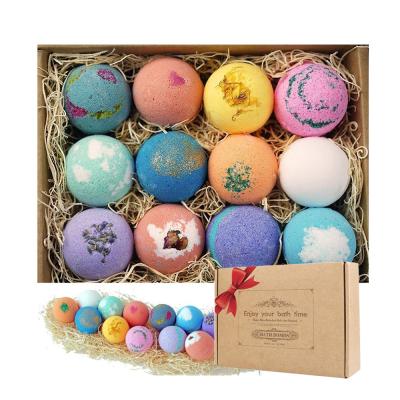 China Handmade Relaxing Organic Body Aromatherapy Bath Bombs Box With Rich Puff for sale