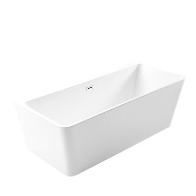 China Acrylic Freestanding With Free Soaking Modern White Fiberglass Bathtubs Pure Solid Outdoor Bathtub For Bathroom for sale