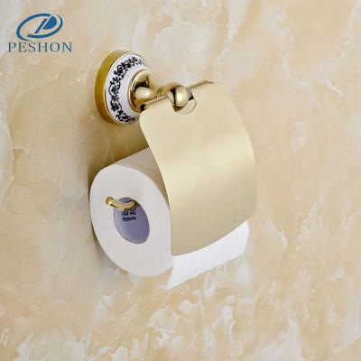 China High Quality Luxury Bathroom Accessories Design Brass Toilet Paper Holder for sale