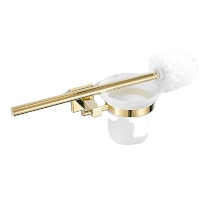 China Modern Bathroom Use Wall Mount Gold Toilet Brushed Holder for sale