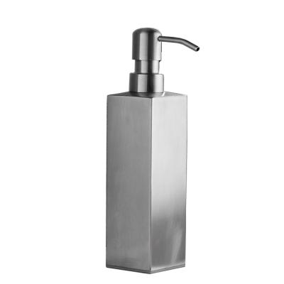 China Modern Hot Selling 300ml Hand Soap Dispenser Sliver Manual Stainless Steel Soap Dispenser for sale