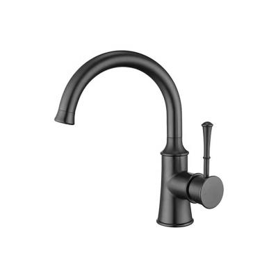 China Pull Out Spray Goose neck Mixer Pull Down single Sink Kitchen Faucet for sale