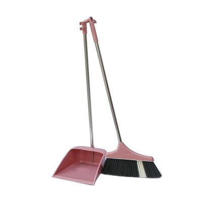 China House Cleaning 2022 Hot Sale Household Long Handle Broom And Dustpan Set With Comb Teeth for sale