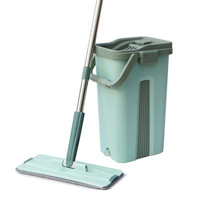 China 2022 Sustainable Professional Hand 360 Degree Flat Free Spinning Microfiber Mop And Bucket for sale