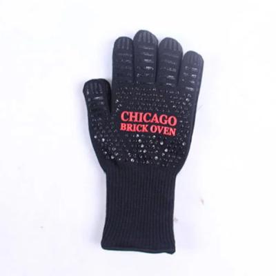 China Hot Sale High Temperature Outdoor Cooking Knitting Oven Gloves Kitchen Oven Baking Mitts for sale