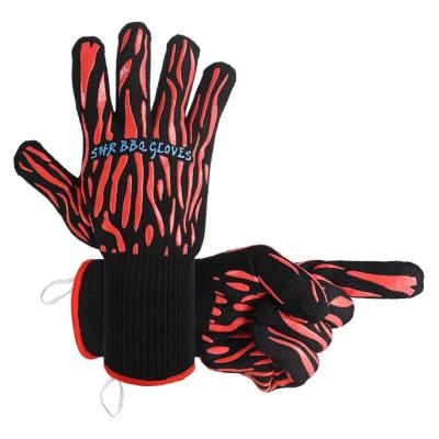 China Comfortable Newest Pot Holder Kitchen Oven Mitt Non-Slip Heavy Duty BBQ Grill Gloves for sale