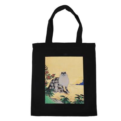 China Handled This canvas gift bag with retro cartoon style Chinese elements can be printed with your logo for sale