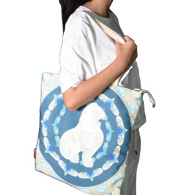 China Water proof Tote bag simple canvas bag female fashion large capacity Chinese elements national style literature hand carry  Bag DIY for sale