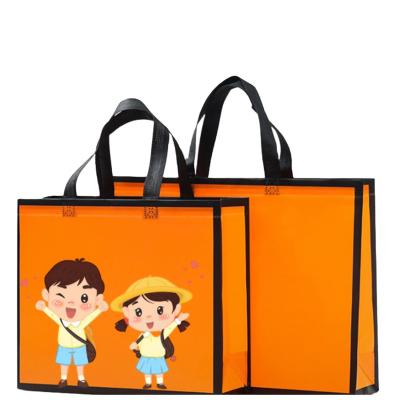 China Handled Wholesale hand-held non-woven bags with logo environmental protection bags thickened laminated shopping bags for sale