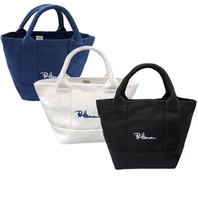 China High Quallity Set wholesale logo blank black white advertising shopping canvas bag ins students with hand gift tote bag for sale