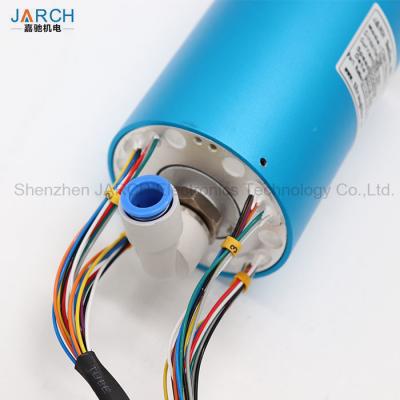 China Electrical Flange Hybrid Slip Rings 220RPM Pneumatic Rotary Joint Aluminium Alloy for sale