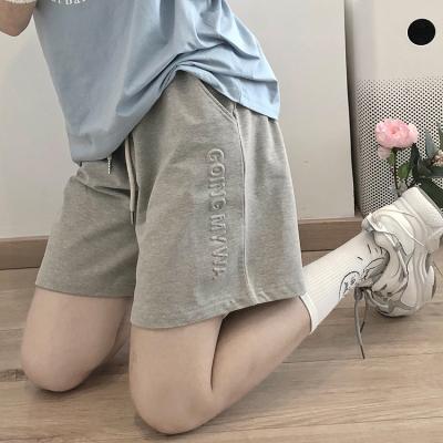 China New Waist Summer Breathable High Fashion Pure Color Leisure Shorts Loose Leg Sports Pants Wide Leg for sale