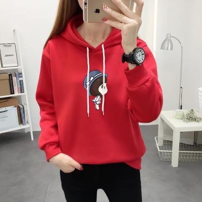 China Breathable Red Cartoon Printed Long Sleeve Basic Hoodie For Mens And Womens Fall/Winter Hoodies for sale