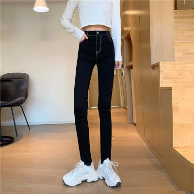 China Tight Women's Casual Pants New Shapes Autumn Winter Gaiters Tight Women's Pencil Pants Elastic High Waist for sale