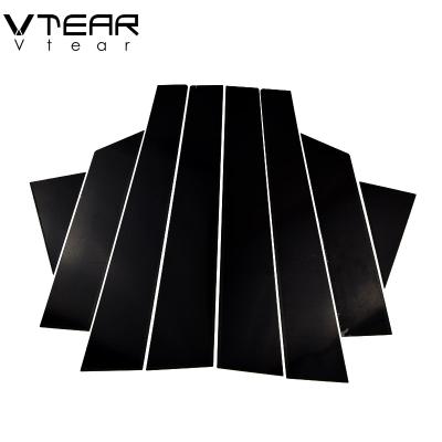 China Body Vtear Stickers For MG ZS Window Sticker Glossy Black Trim Since C Pillar Anti Scratch Mirror Surface Cover Accessories 2016 - 2019 for sale