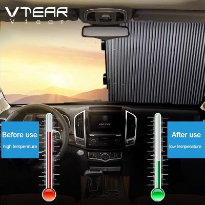 China Beach umbrella ; Aluminum Car Window Sunshade Vtear Protector Windshield Cover Front Rear Window Retractable Curtain For Solar UV Protect Car Window Shade for sale