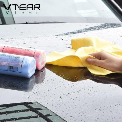 China PVA Vtear Car Wash Towel Drying Cloth Chamois Car Body Wash Tool Auto Cleaning Cloth Super Clean Gift for sale